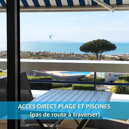 Camarg'beach Vue Mer-piscines-plages-tennis-parking-4pers