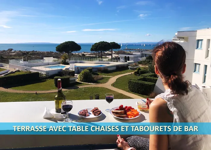 Camarg'beach Vue Mer-piscines-plages-tennis-parking-4pers Daire