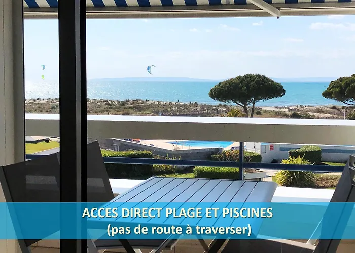 Camarg'beach Vue Mer-piscines-plages-tennis-parking-4pers